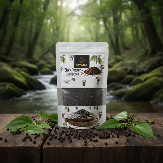 Premium Ceylon Black Pepper | Sri Lankan Organic Black Peppercorns for Cooking & Export - Ceylon Black Pepper - Siyara Ceylon Products - Herbal Spices from Sri Lanka